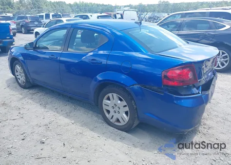 2012 Dodge Avenger Se from USA, damaged, VIN 1C3CDZAB5CN173384